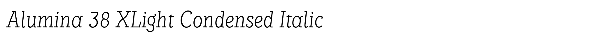 Alumina 38 XLight Condensed Italic image